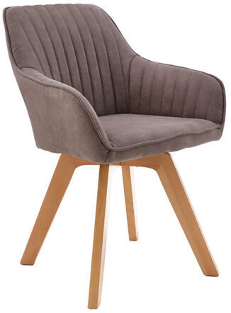 Livigno" swivel design chair - vintage taupe