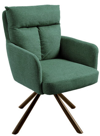Swivel design chair "Big Nevis" - dark green textured fabric