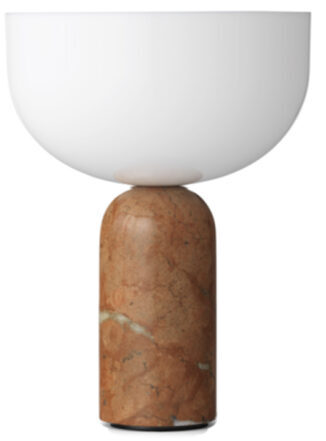 Noble table lamp "Kizu" Medium, with marble base from Breccia Pernice
