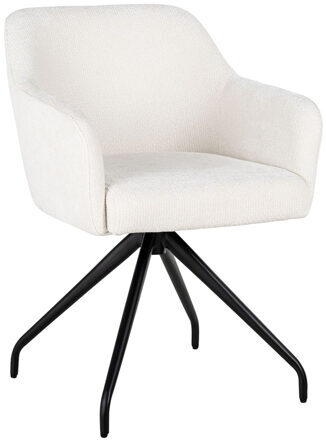 Design chair "Benthe" with armrests - White Unicorn