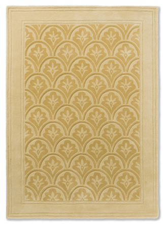 Designer Teppich „La Caterina“ Gold - handgetuftet, 100% Wolle