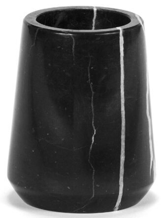 Toothbrush mug "Black Marble" marble Ø 8.5/ H 10.5 cm