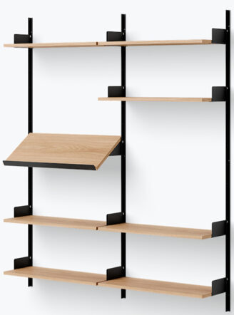 Wall shelf "New Works Living" - 190 x 163.5 cm, oak / black