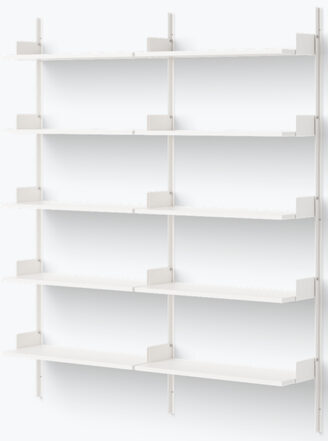 Wall shelf "New Works Library" - 190 x 163.5 cm, White / White