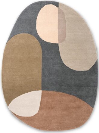 Oval designer rug "Decor Miller" Fall - hand-tufted, made of 100% pure new wool