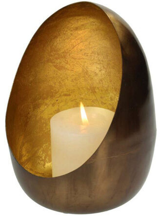 Windlicht „Bronze Egg“ Ø 13.5 / H 20 cm