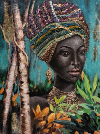 Handbemalter Kunstdruck „Nature Queen“ 90 x 120 cm