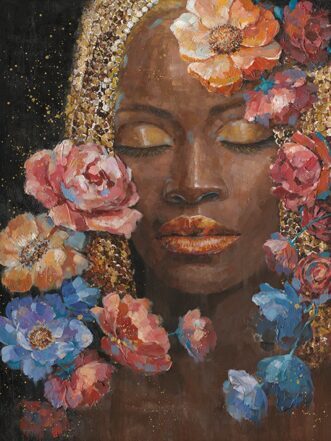 Handbemalter Kunstdruck „Beauty in Flowers“ 90 x 120 cm