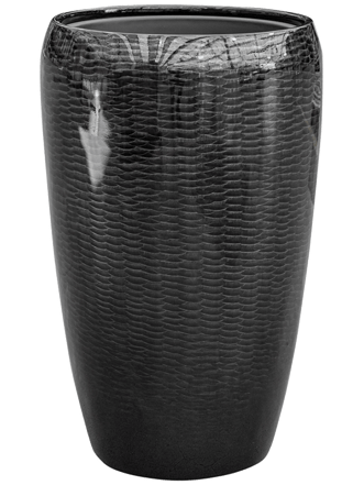 Hoher Blumentopf „Vogue Amfi Snake“ Ø 43 x 68 cm - Schwarz