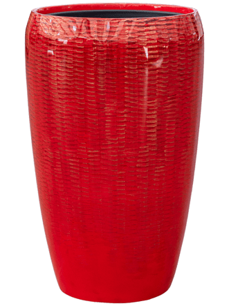 Hoher Blumentopf „Vogue Amfi Snake“ Ø 43 x 68 cm - Rot