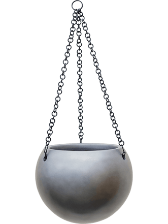 Hängender Blumentopf „Gradient Hanging Globe“ Ø 24 cm - Grau Matt