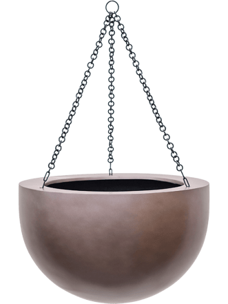 Grosser, hängender Blumentopf „Gradient Bowl“ Ø 38 cm - Coffee Matt