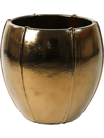 Pot de fleurs intérieur/extérieur de haute qualité "Moda Emperor" Ø 43 cm/hauteur 43 cm, Gold Shiny