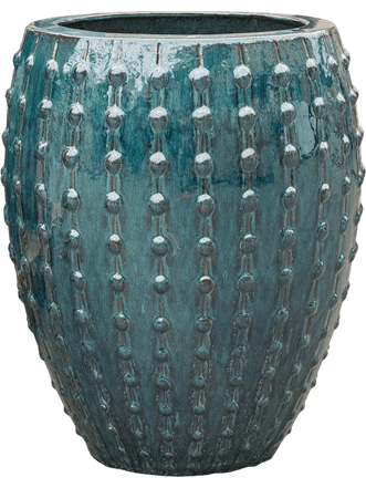 Hochwertiger In-/Outdoor Blumentopf „Laos Emperor“ Ø 44 cm/Höhe 55 cm, Ocean Blue