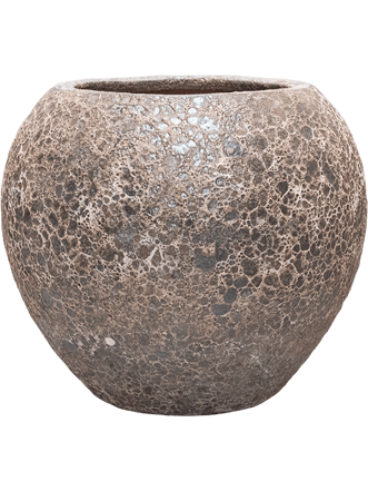 Exclusive indoor/outdoor flower pot "Lava Balloon" Ø 49/ H 43 cm - Rust Metal