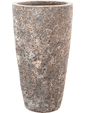 Grosser, hochwertiger In-/Outdoor Blumentopf „Lava Partner Straight“ Ø 35/ H 65 cm - Rust Metal