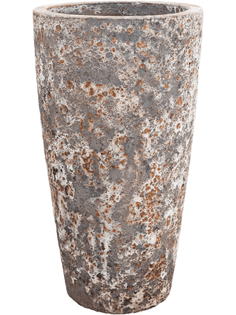 Grosser, hochwertiger In-/Outdoor Blumentopf „Lava Partner Straight“ Ø 46/ H 85 cm - Rust Metal