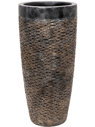 Large flower pot "Luxe Lite Universe Layer Partner" H 70 cm - bronze