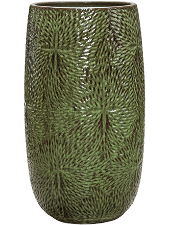Pot de fleurs intérieur/extérieur de haute qualité "Marey" Ø 36 cm/hauteur 63 cm, vert