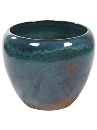 Pot de fleurs intérieur/extérieur de haute qualité "Mystic Globe" Ø 55 cm/hauteur 44 cm, Ocean Blue