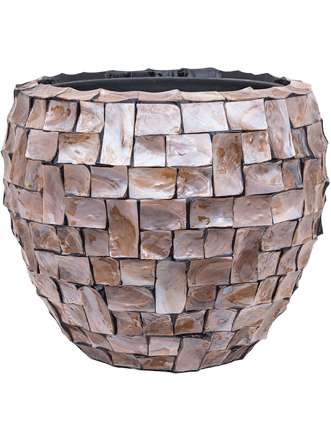 Large flower pot "Oceana Pearl Couple" Ø 50/ H 45 cm - Brown