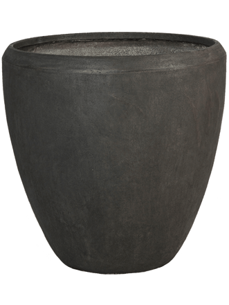 Large XXL flower pot "Polystone Plain Couple" Ø 80/ H 80 cm - Smoke