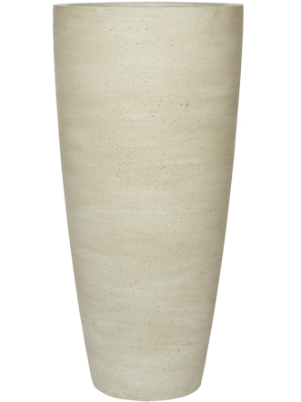 Grand pot de fleurs intérieur/extérieur "Cement & Stone Dax XL" hauteur Ø 47/ H 100 cm - Beige