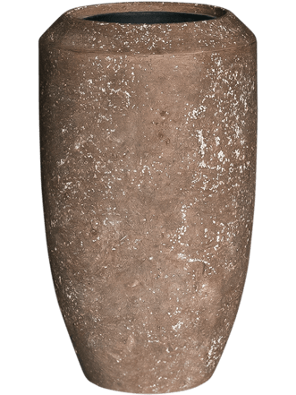 Large indoor/outdoor flower pot "Polystone Coated Plain Coppa" Ø 48/ H 80 cm - Rock