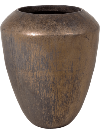 Hochwertiger In-/Outdoor Blumentopf „Plain Coppa“ Ø 50 cm/Höhe 68 cm, Bronze