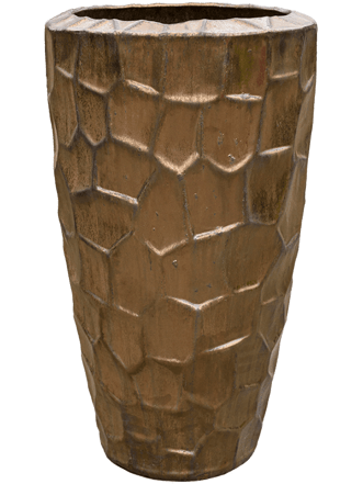 Hochwertiger In-/Outdoor Blumentopf „Cascara Couple Relief“ Ø 43 cm/Höhe 75 cm, Bronze