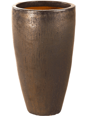 Hochwertiger In-/Outdoor Blumentopf „Plain Partner“ Ø 52 cm/Höhe 90 cm, Bronze