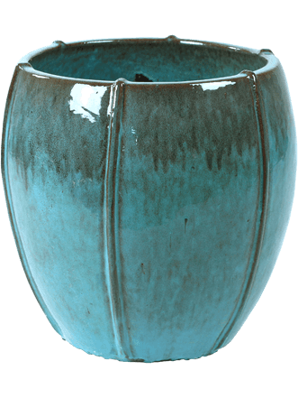 Pot de fleurs intérieur/extérieur de haute qualité "Moda Emperor" Ø 55 cm/hauteur 55 cm, turquoise
