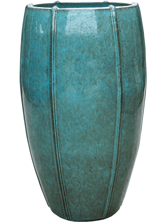 Pot de fleurs intérieur/extérieur de haute qualité "Moda Emperor" Ø 43 cm/hauteur 74 cm, turquoise