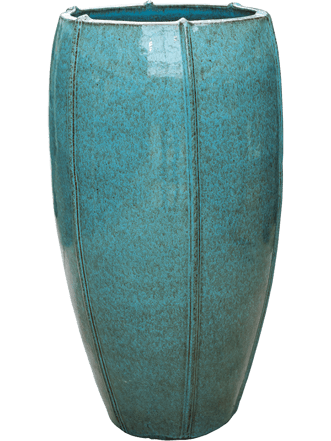 Pot de fleurs intérieur/extérieur de haute qualité "Moda Emperor" Ø 53 cm/Hauteur 92 cm, turquoise