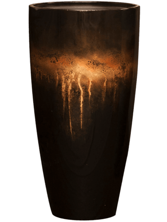 Tall flower pot "Vogue Amfi Sensation" Ø 40 x 75 cm - Orange Dark Brown