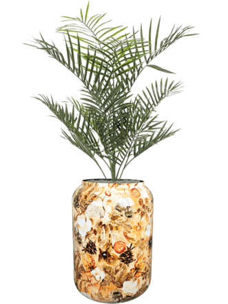Pflanzen Arrangement „Areca Palm in Designed By Lammie Cream“ Ø 46/ Höhe 150-160 cm