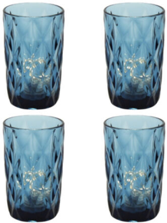 set of 4 long drink glasses "Zuma" 3 dl, blue