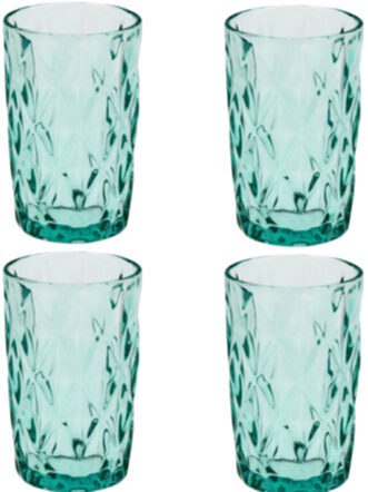 set of 4 long drink glasses "Zuma" 3 dl, turquoise