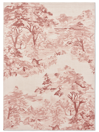 Handgewebter Designer Teppich „Landscape“ Light Pink