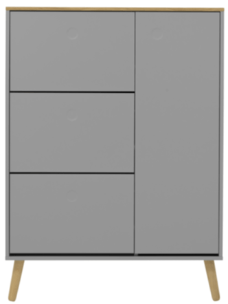Schuhschrank „Dot“ 128 x 94 cm - Grau