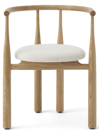 Design chair "Bukowski" with armrests - oak wood oiled / Barnum & Lana