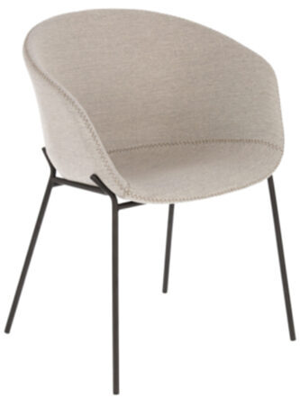 Chaise coque design "Serena" - gris clair