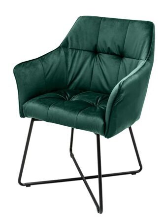 Velvet design chair "Lofty"- Velvet Green