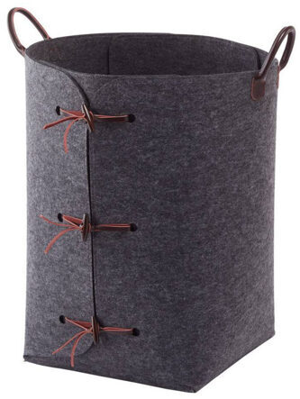 Laundry basket "Resa" Ø 45 x 55 cm - Dark grey