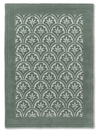 Designer Teppich „La Caterina“ Fern/Grün - handgetuftet, 100% Wolle
