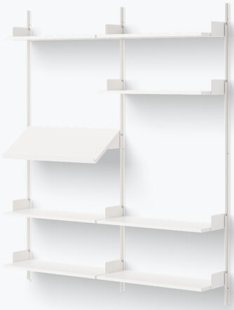 Wall shelf "New Works Living" - 190 x 163.5 cm, White / White