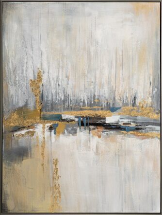Peint à la main "Golden lake" 92.5 x 122.5 cm