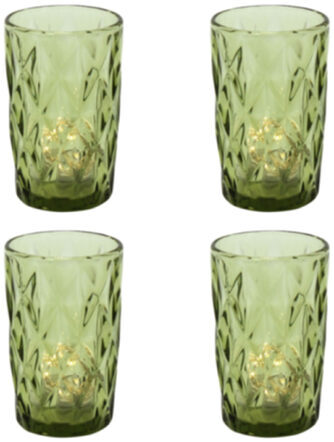 set of 4 long drink glasses "Zuma" 3 dl, green