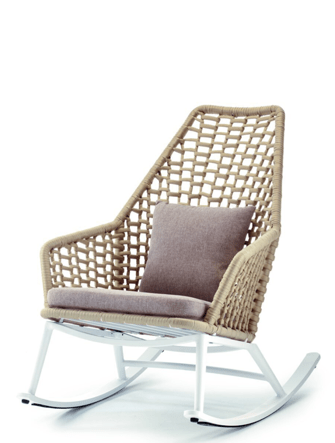 Outdoor rocking chair "Kos" - Beige