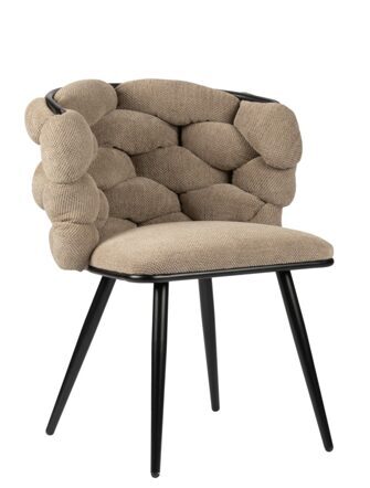 Designer chair "Rock" with chenille cover - Beige
